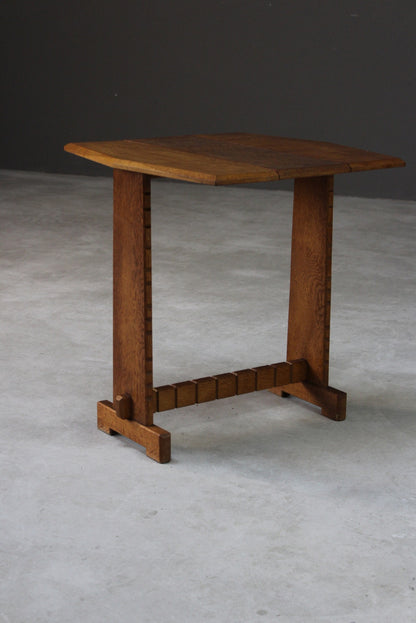 Early 20th Century Ash Drop Leaf Side Table - Kernow Furniture