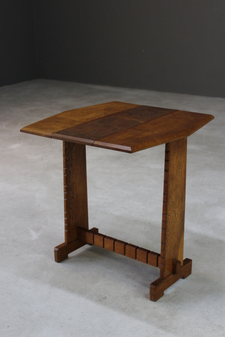 Early 20th Century Ash Drop Leaf Side Table - Kernow Furniture