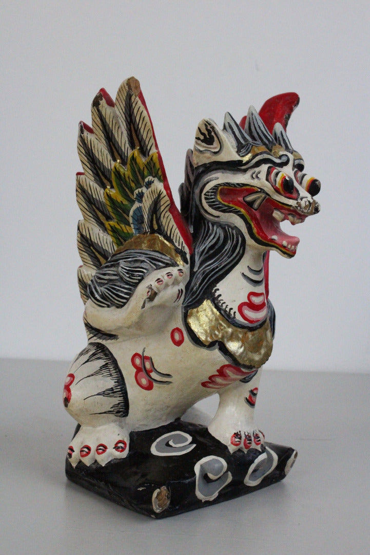 Carved Painted Wooden Deity - Kernow Furniture