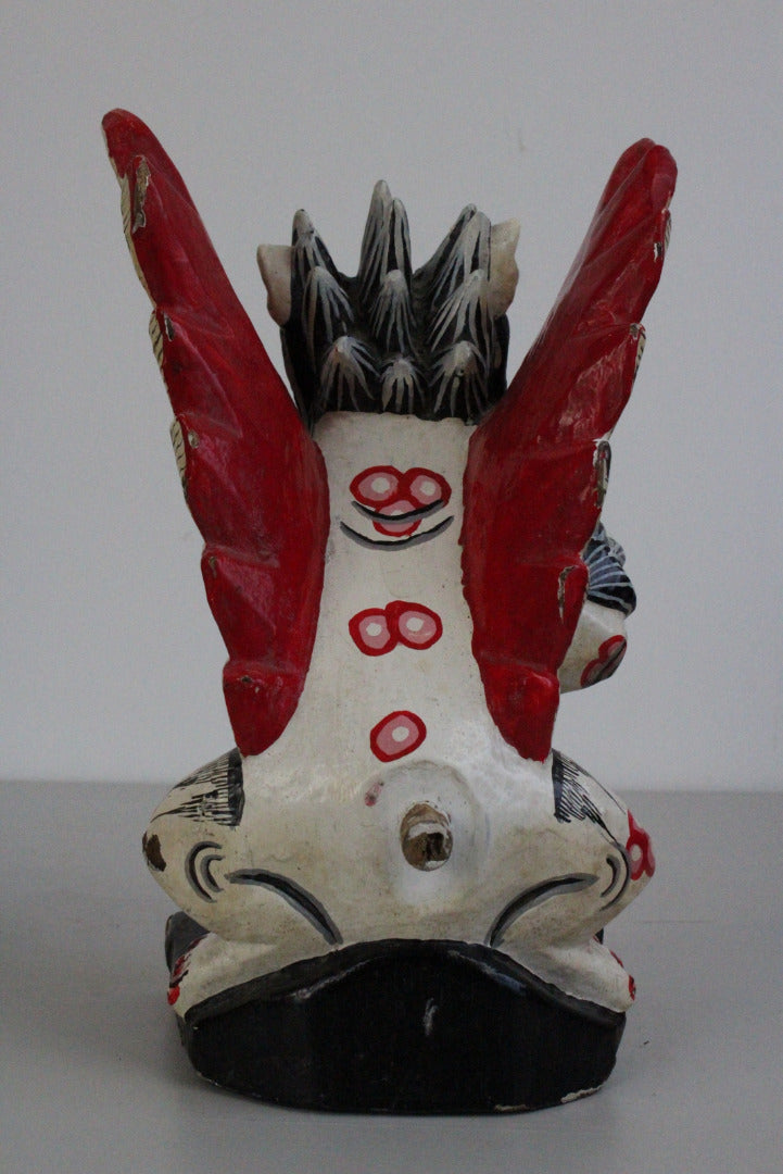 Carved Painted Wooden Deity - Kernow Furniture