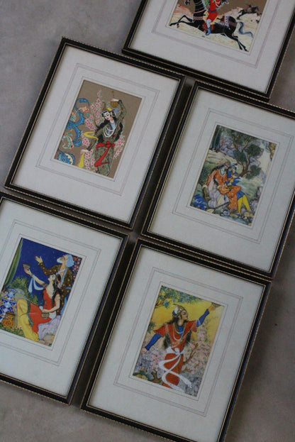 Framed Iranian Legends Vintage Prints - Kernow Furniture