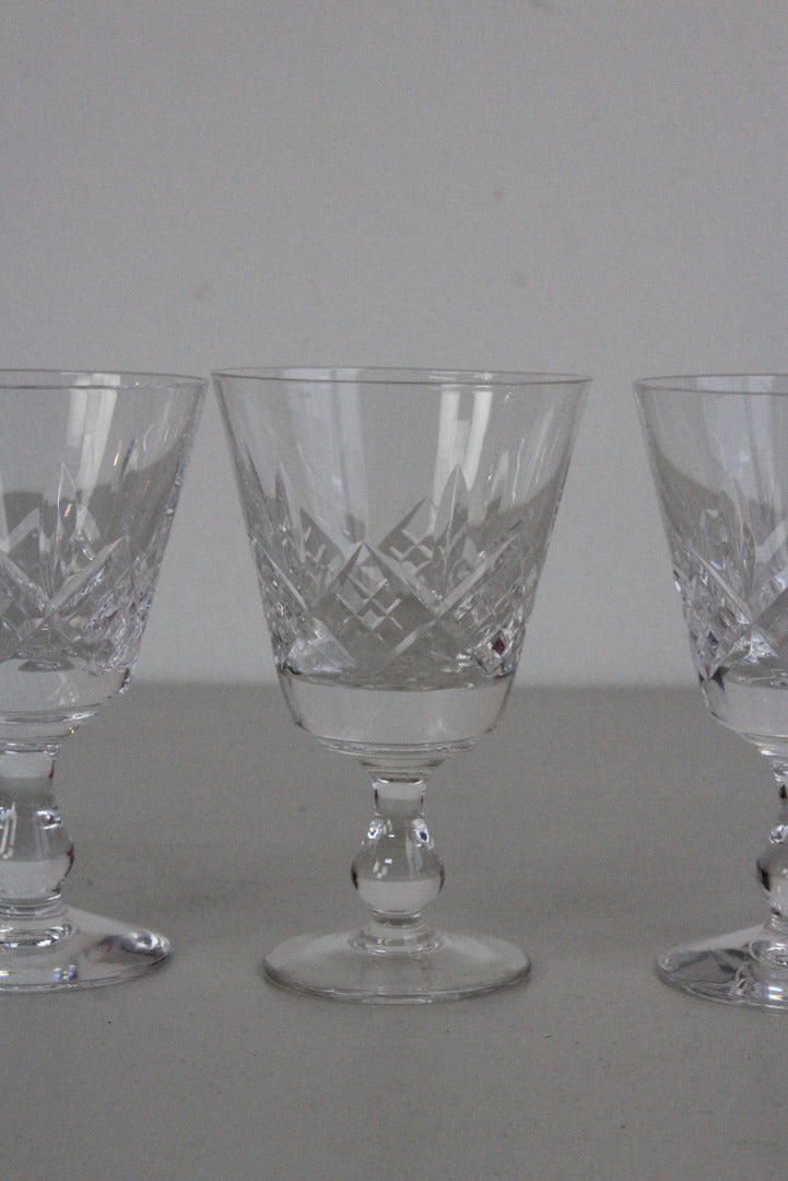 5 Cut Glass Wine Glasses - Kernow Furniture