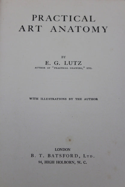 Practical Art Anatomy E G Lutz - Kernow Furniture