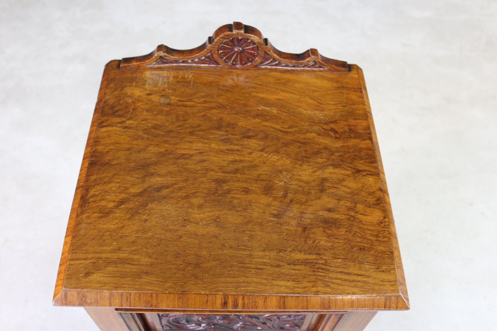 Victorian Walnut Bedside Cabinet - Kernow Furniture