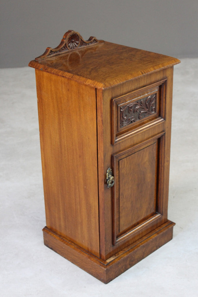 Victorian Walnut Bedside Cabinet - Kernow Furniture