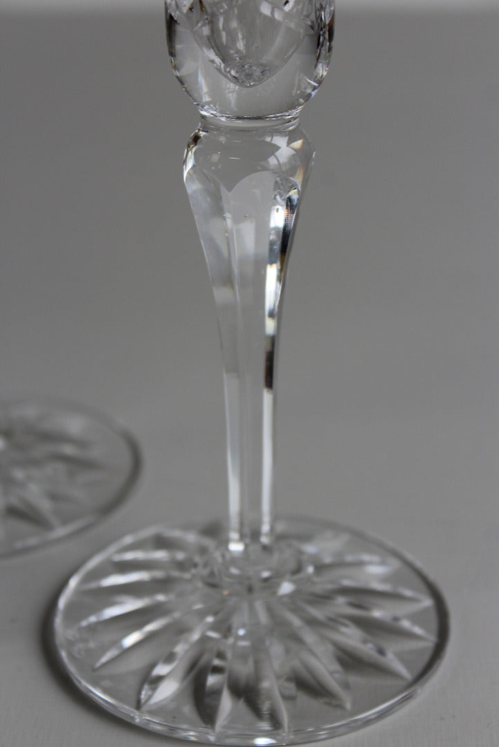 Pair Royal Brierley Cut Glass Candle Holder - Kernow Furniture