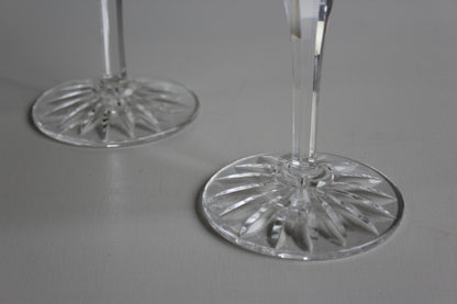 Pair Royal Brierley Cut Glass Candle Holder - Kernow Furniture