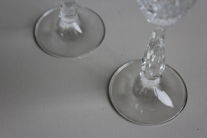 Pair Royal Albert Crystal Champagne Flutes - Kernow Furniture