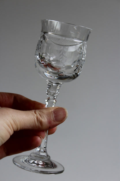 Set 4 Quality Cut Glass Port Glasses - Kernow Furniture