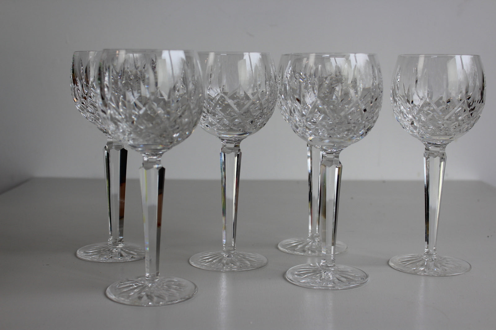 6 Waterford Crystal Wine Glasses - Kernow Furniture