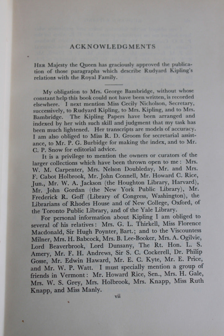 Rudyard Kipling His Life & Work - Charles Carrington - Kernow Furniture