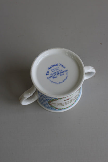 Elizabeth Barrett Browning National Trust Twin Handle China Cup - Kernow Furniture