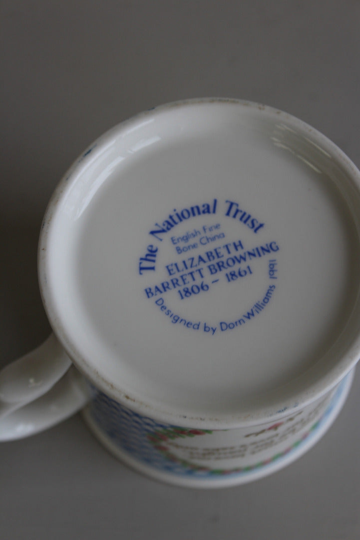 Elizabeth Barrett Browning National Trust Twin Handle China Cup - Kernow Furniture