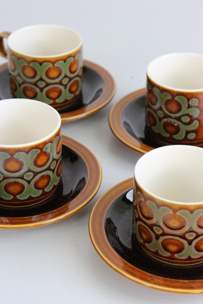 4 Hornsea Bronte Cups & Saucers - Kernow Furniture