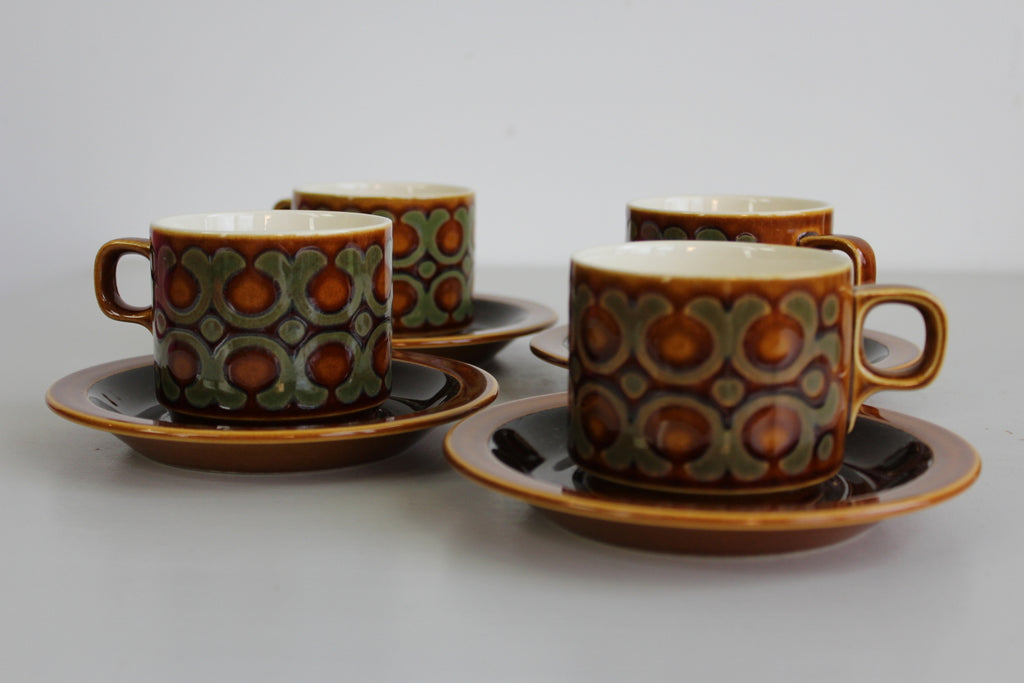 4 Hornsea Bronte Cups & Saucers - Kernow Furniture