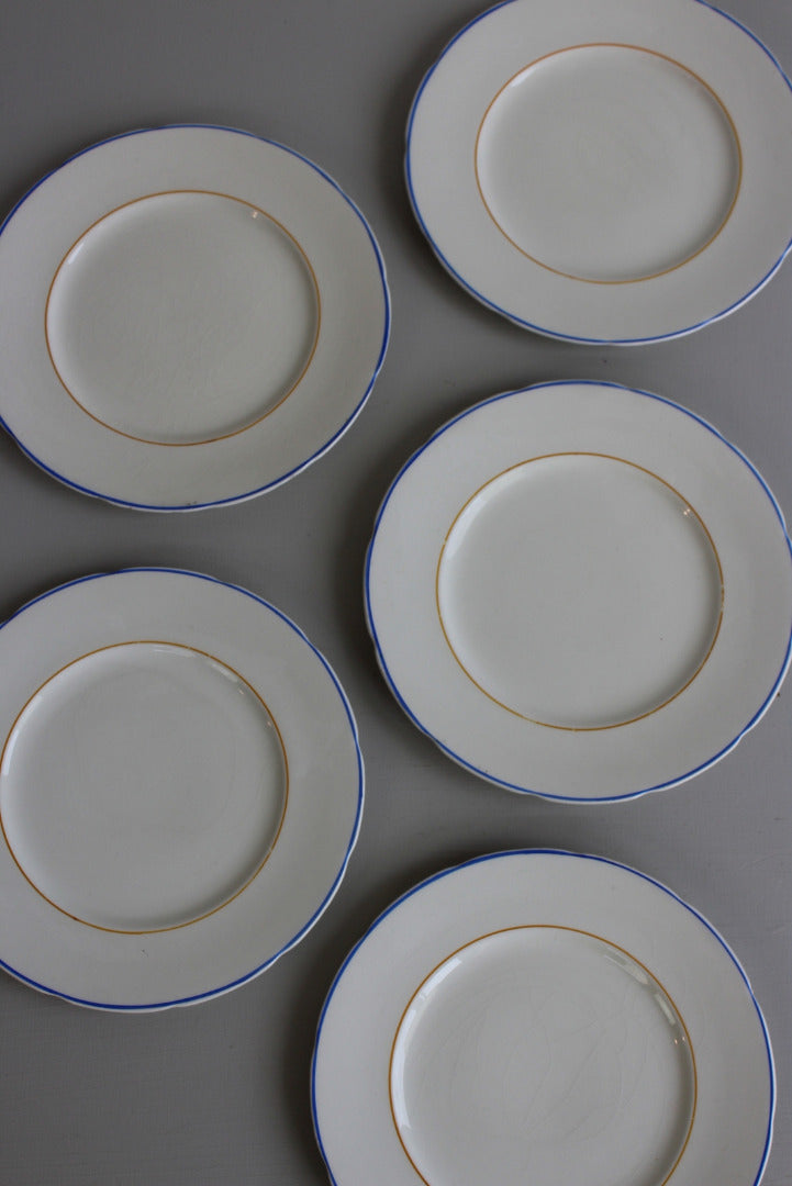 5 Vintage China Tea Plates - Kernow Furniture