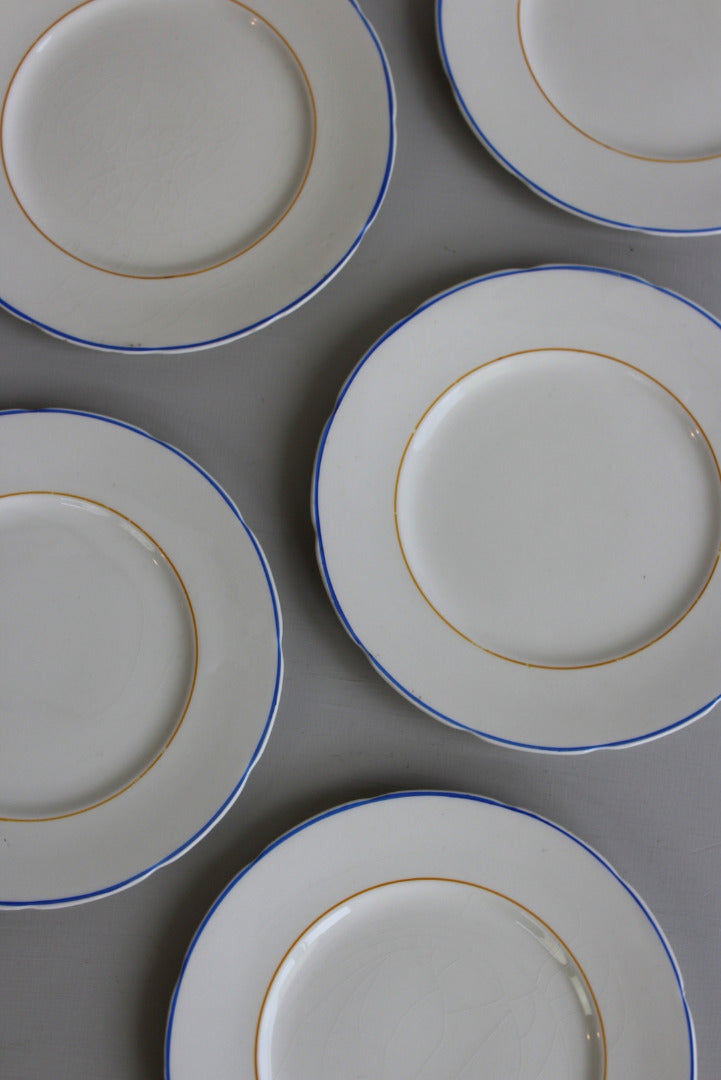 5 Vintage China Tea Plates - Kernow Furniture