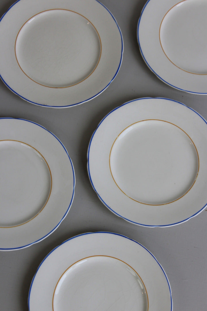 5 Vintage China Tea Plates - Kernow Furniture