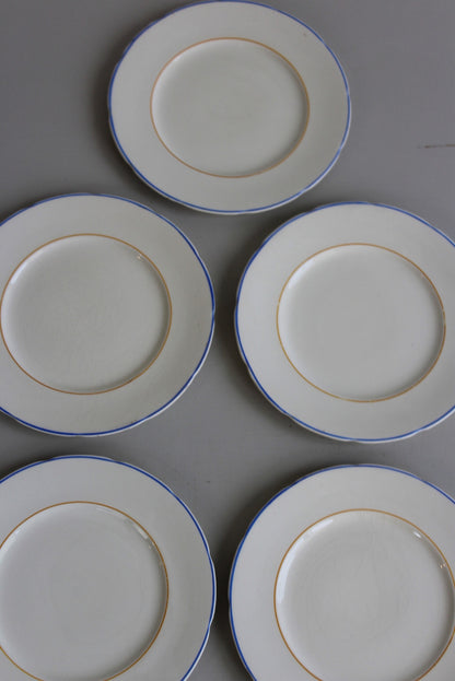 5 Vintage China Tea Plates - Kernow Furniture