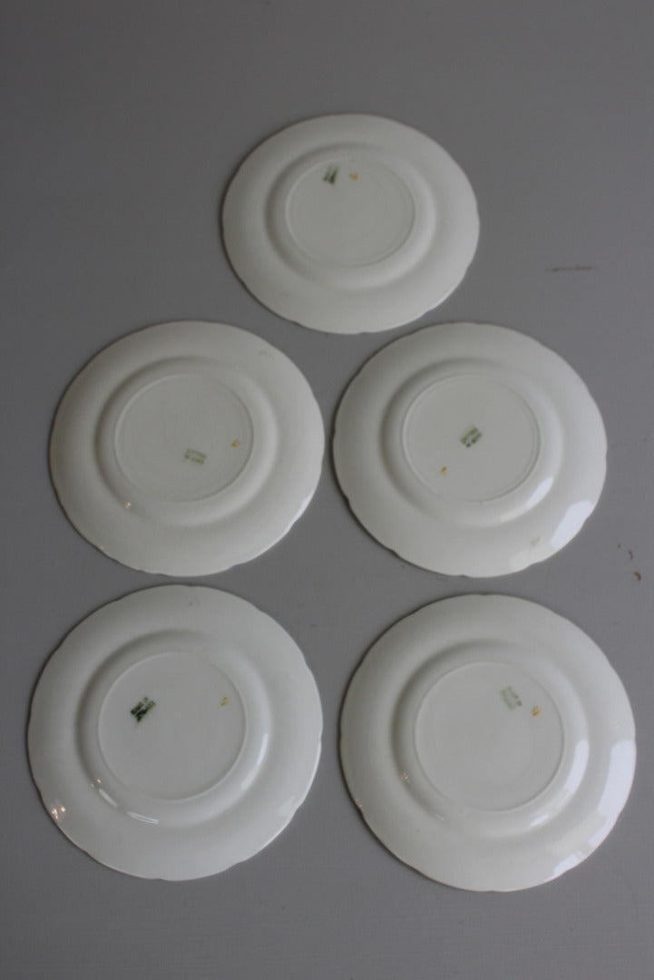 5 Vintage China Tea Plates - Kernow Furniture