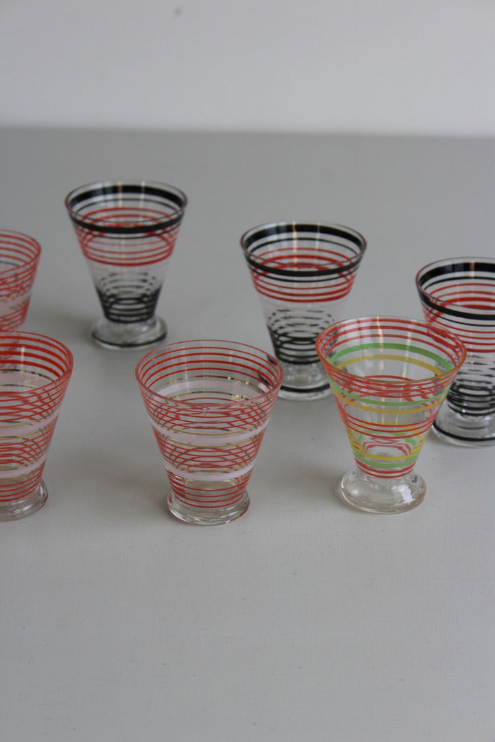 Vintage Striped Glasses - Kernow Furniture