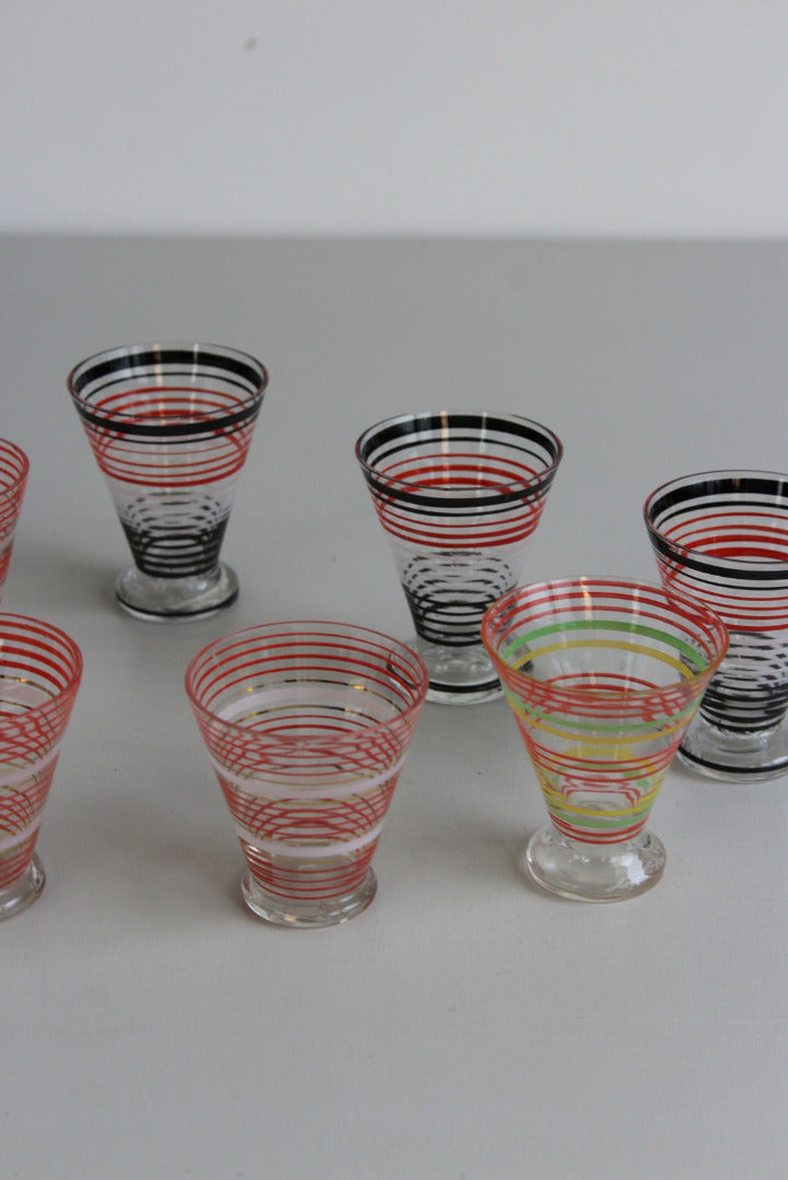 Vintage Striped Glasses - Kernow Furniture