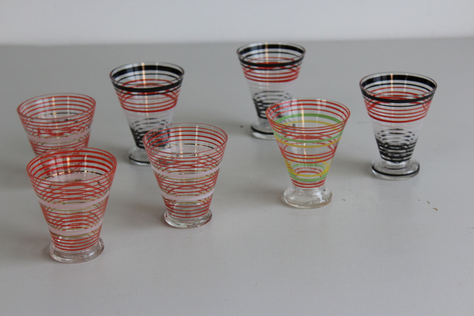 Vintage Striped Glasses - Kernow Furniture