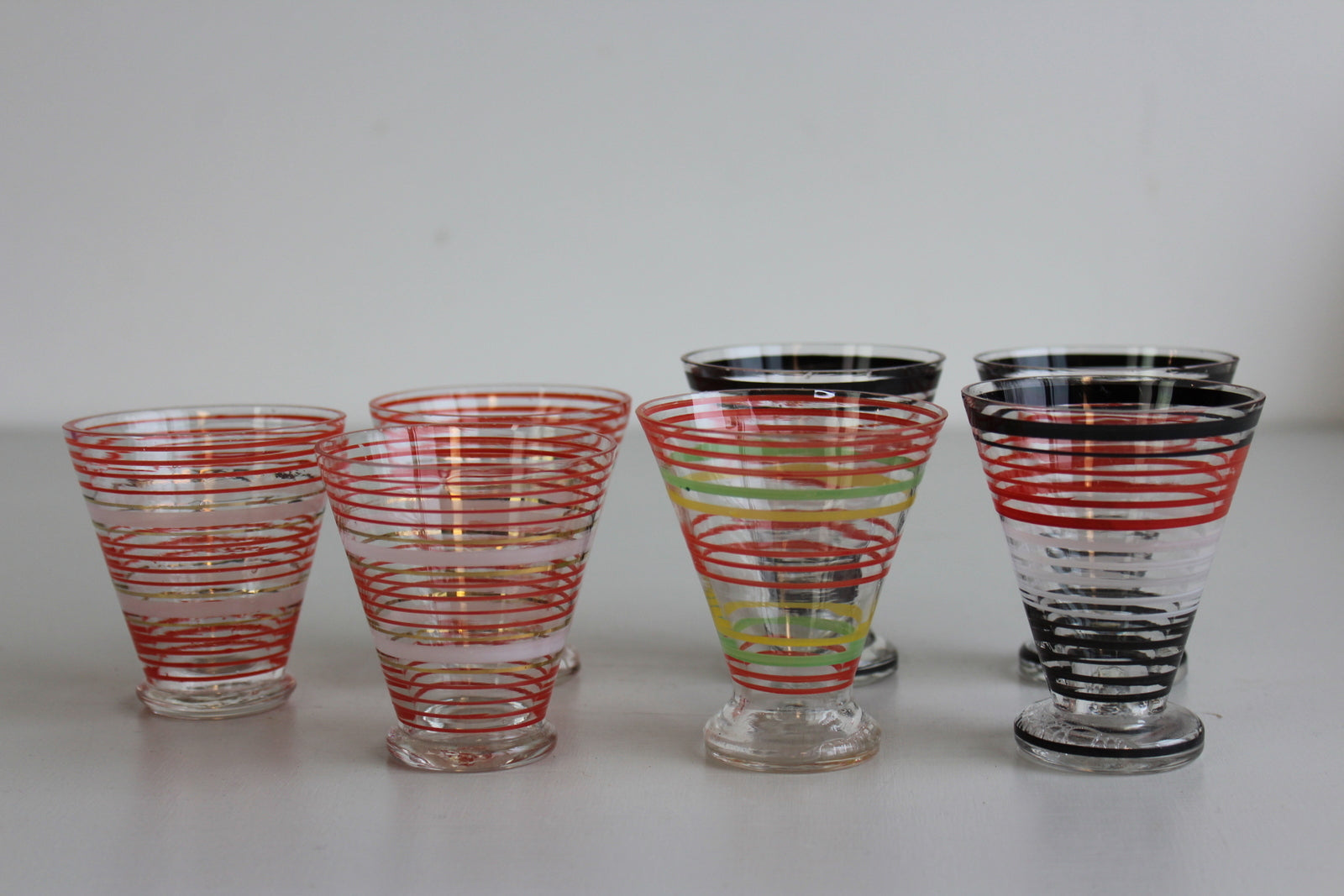 Vintage Striped Glasses - Kernow Furniture