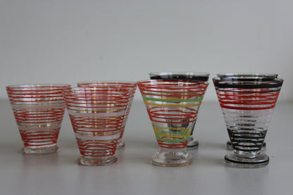 Vintage Striped Glasses - Kernow Furniture