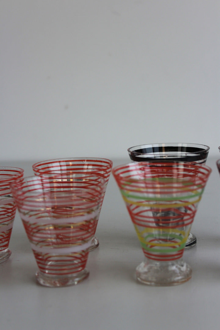 Vintage Striped Glasses - Kernow Furniture