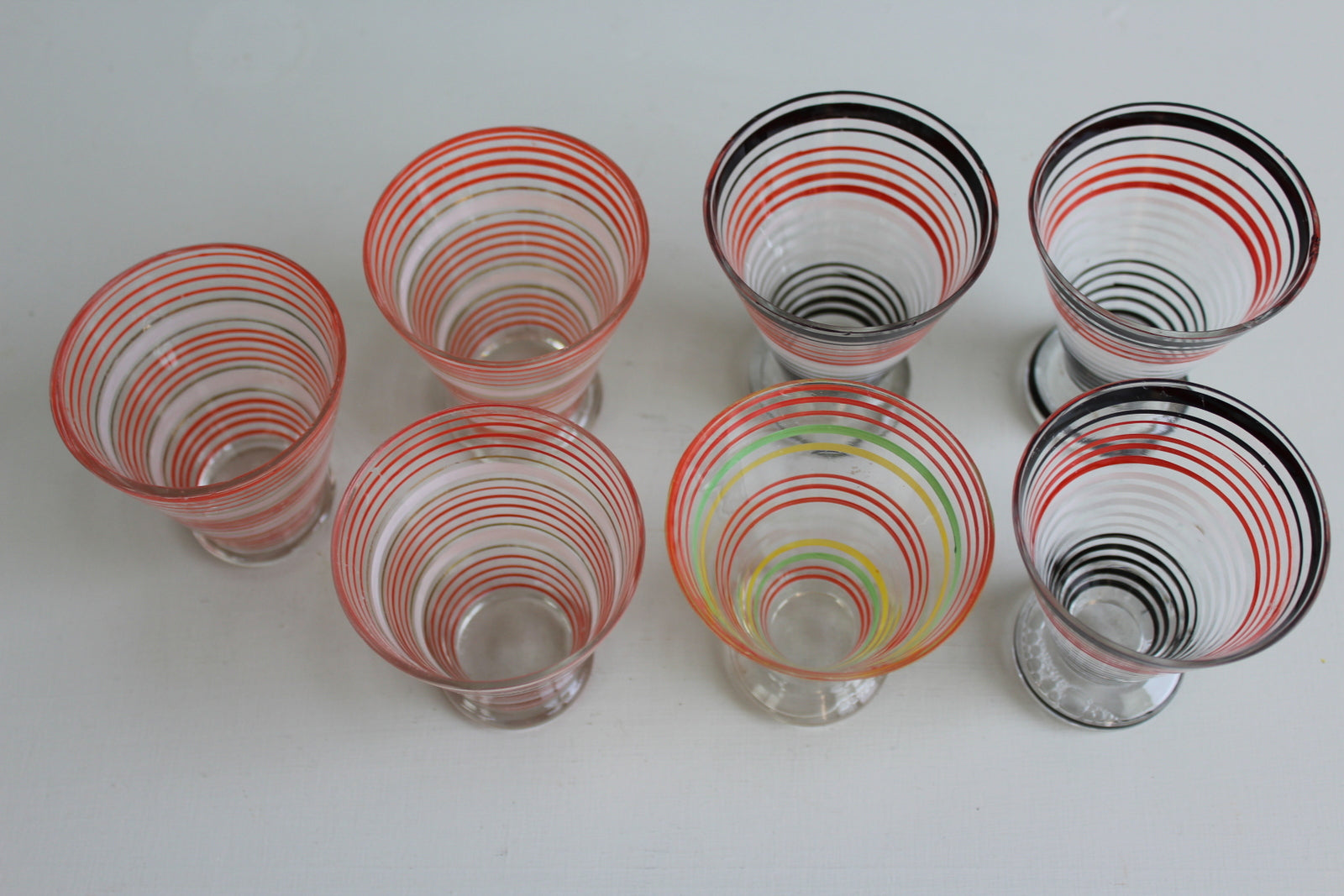 Vintage Striped Glasses - Kernow Furniture