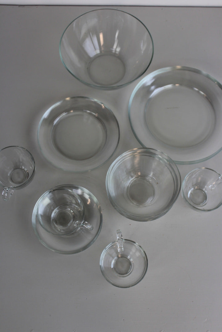 Arcoroc Glass Tea Set & Plates - Kernow Furniture