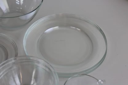 Arcoroc Glass Tea Set & Plates - Kernow Furniture