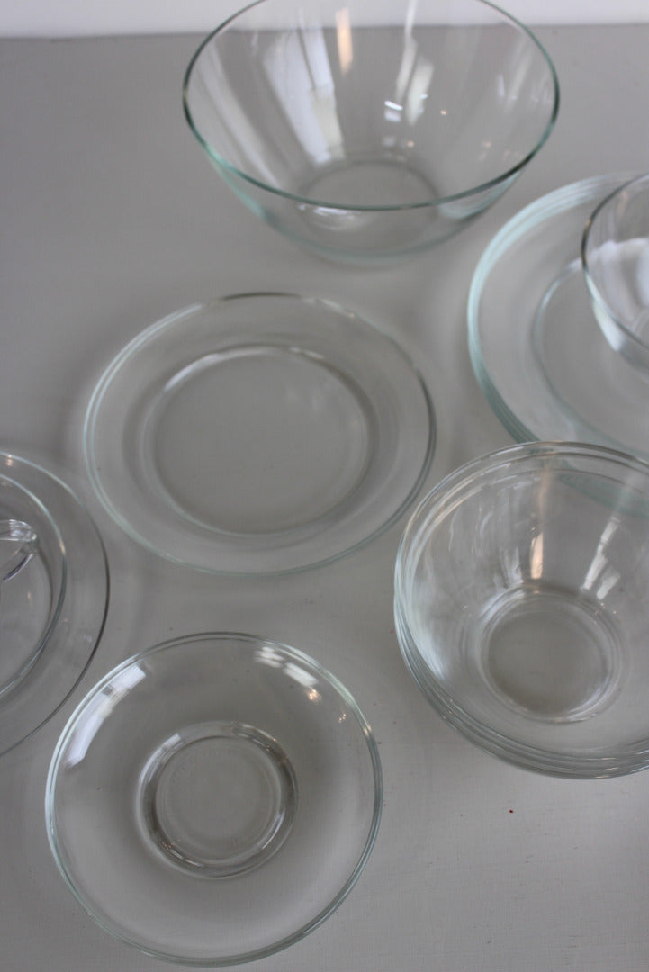 Arcoroc Glass Tea Set & Plates - Kernow Furniture