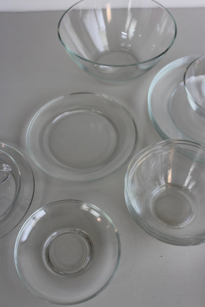 Arcoroc Glass Tea Set & Plates - Kernow Furniture