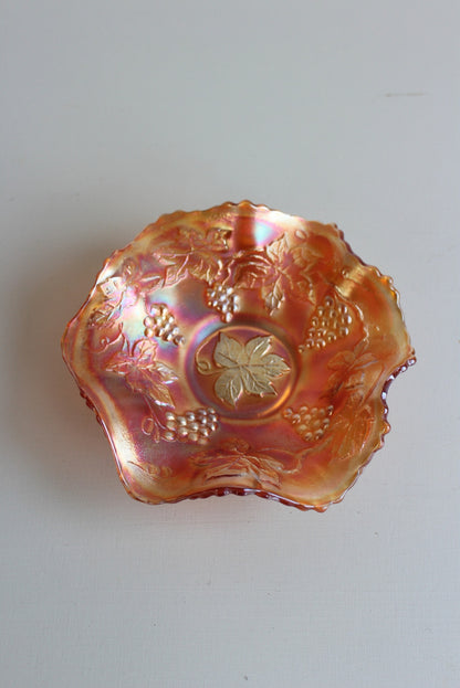 Vintage Carnival Glass Bowl - Kernow Furniture