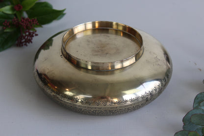 Vintage Indian Brass Bowl - Kernow Furniture