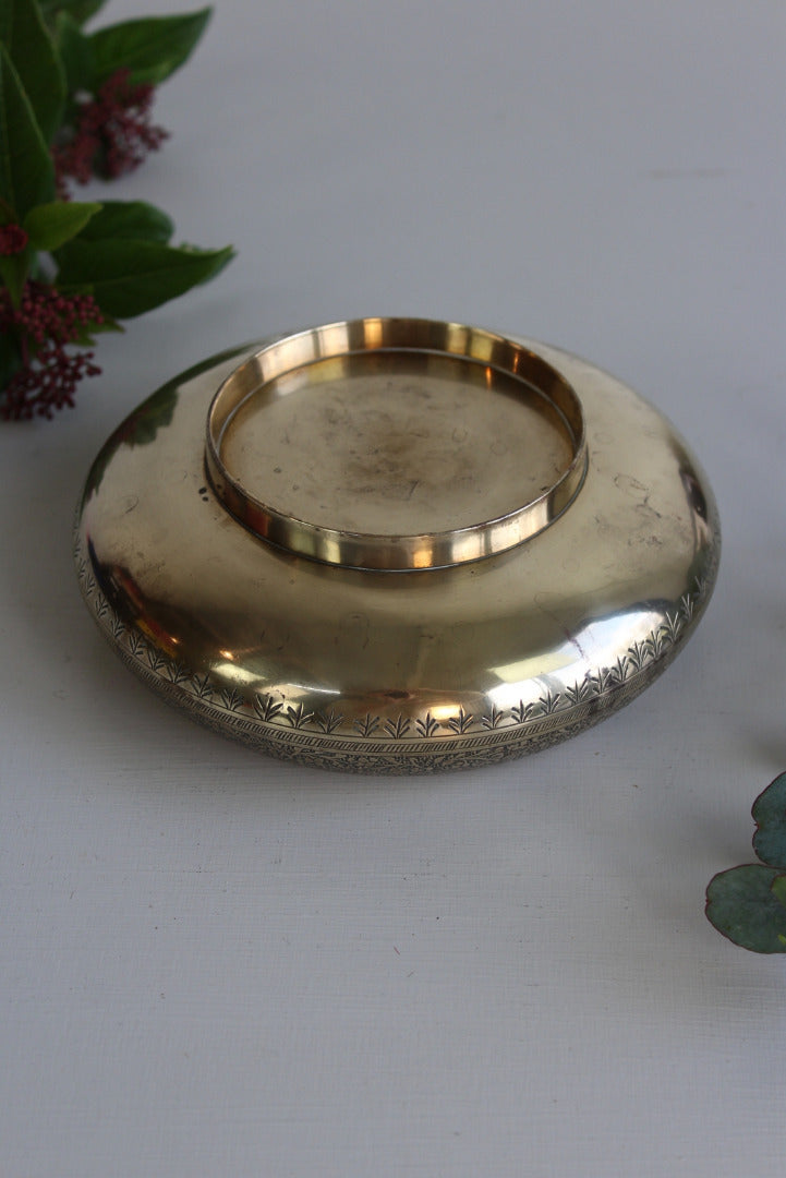 Vintage Indian Brass Bowl - Kernow Furniture