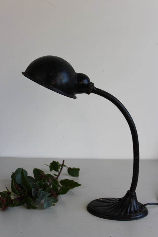 Early 20th Century Black Desk Lamp - Kernow Furniture