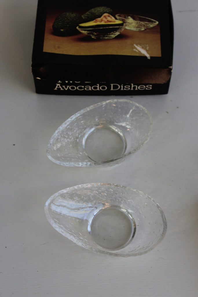 Pair Dartington Glass Avacado Dishes - Kernow Furniture