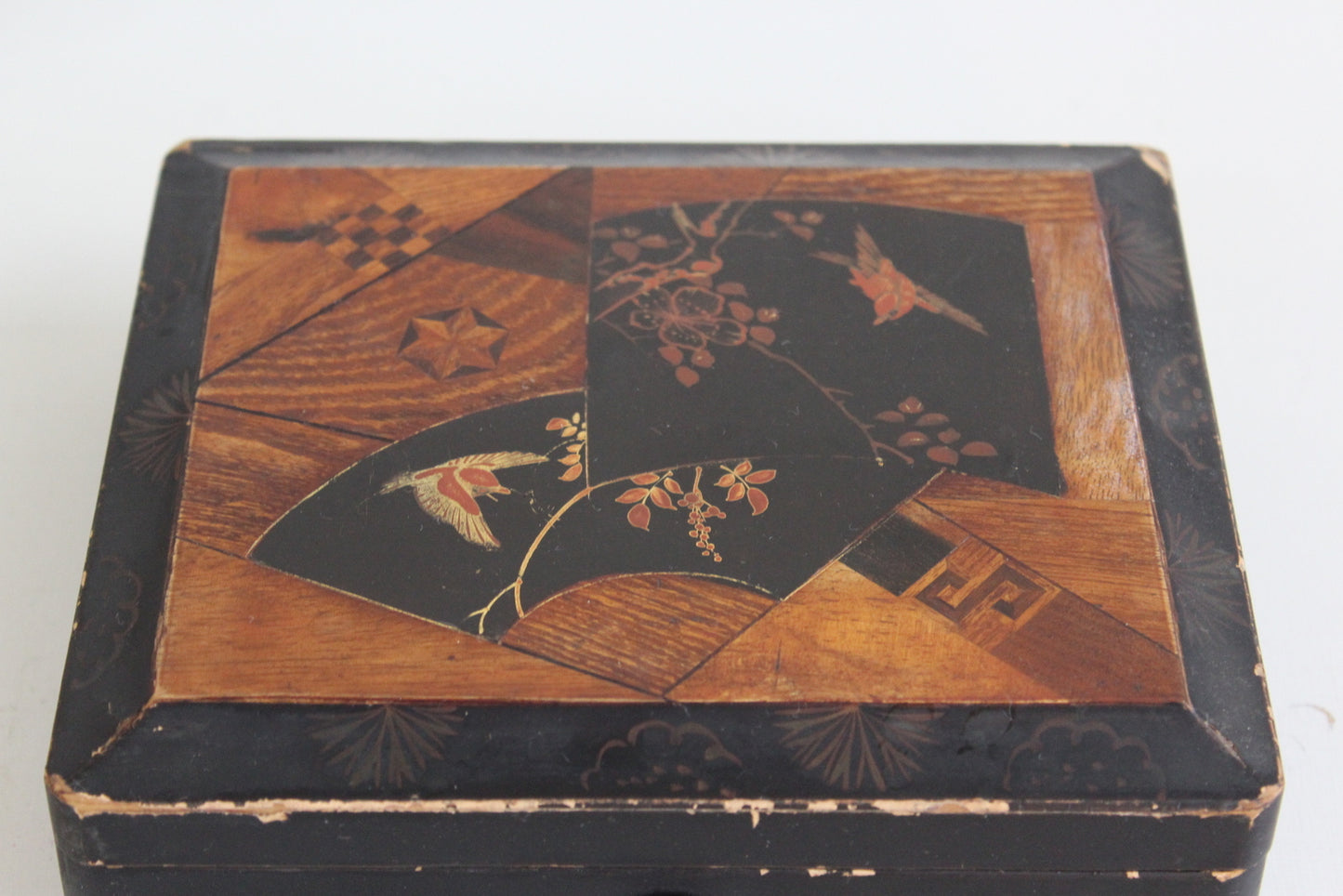 Oriental Black Lacquer Box - Kernow Furniture