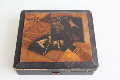 Oriental Black Lacquer Box - Kernow Furniture