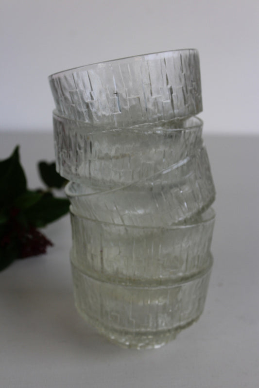 4 Retro Ravenhead Glass Dessert Bowls - Kernow Furniture