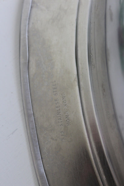 Pair Retro Stainless Steel Serving Dishes - Kernow Furniture