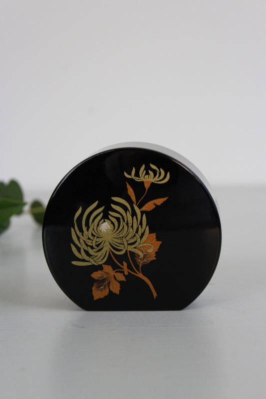 Black Lacquer Trinket Pot - Kernow Furniture