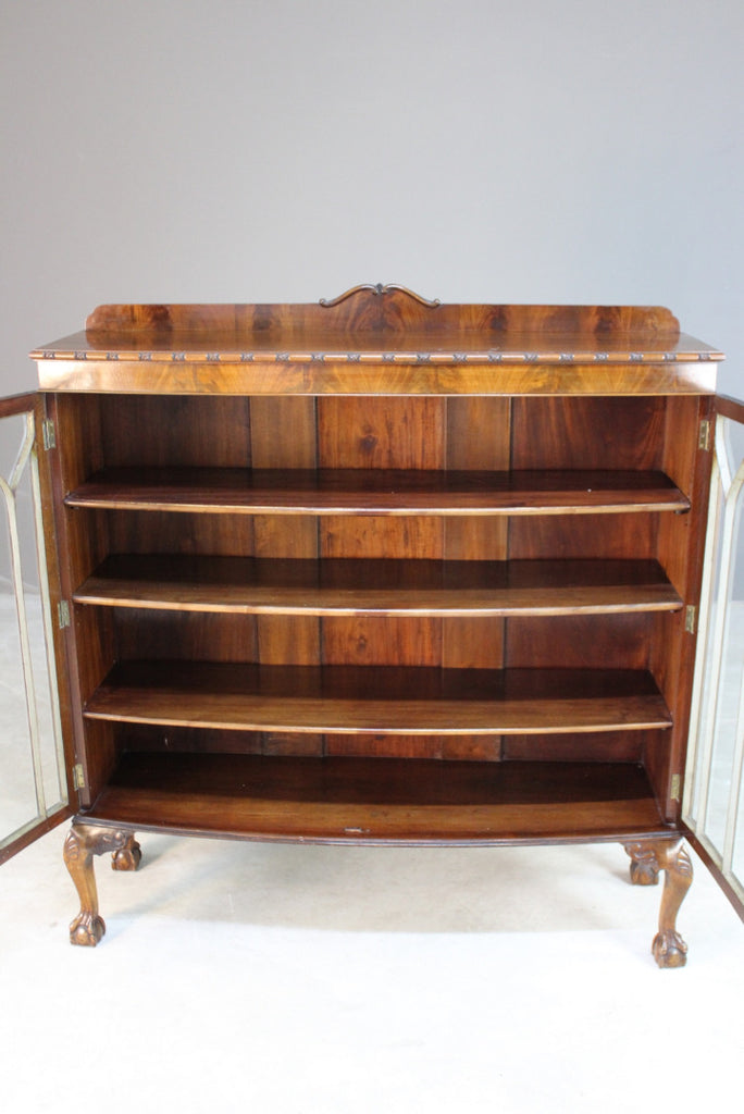 Antique Mahogany Glazed Bookcase - Kernow Furniture