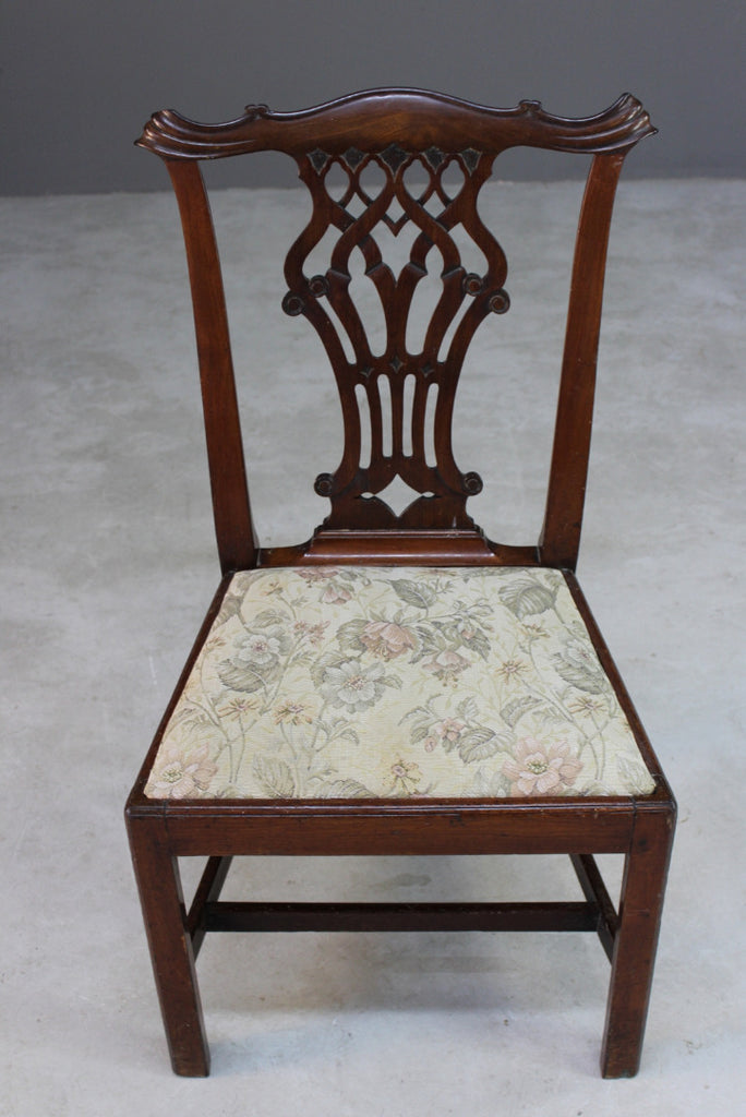 Antique Chippendale Style Mahogany Dining Chair - Kernow Furniture