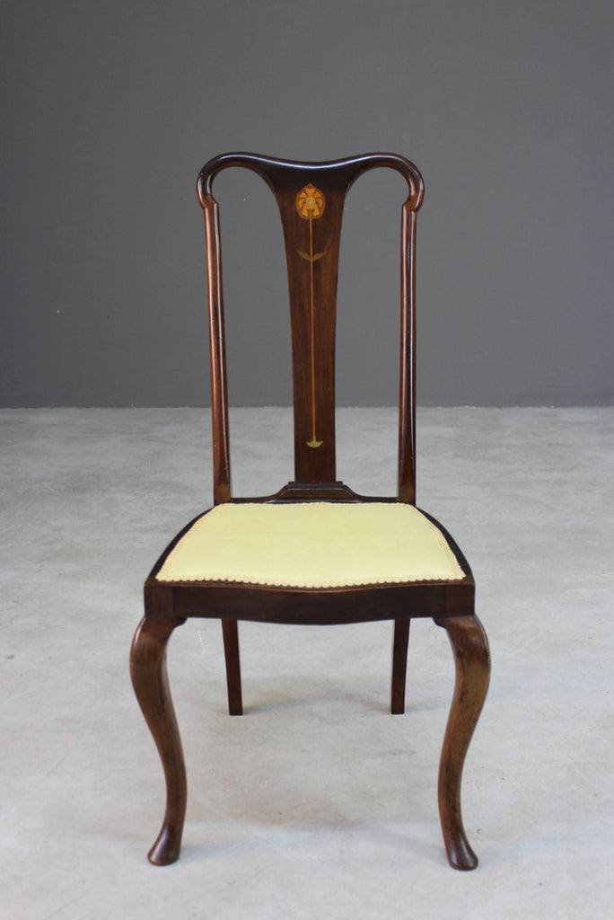Inlaid Art Nouveau Dining Chair - Kernow Furniture