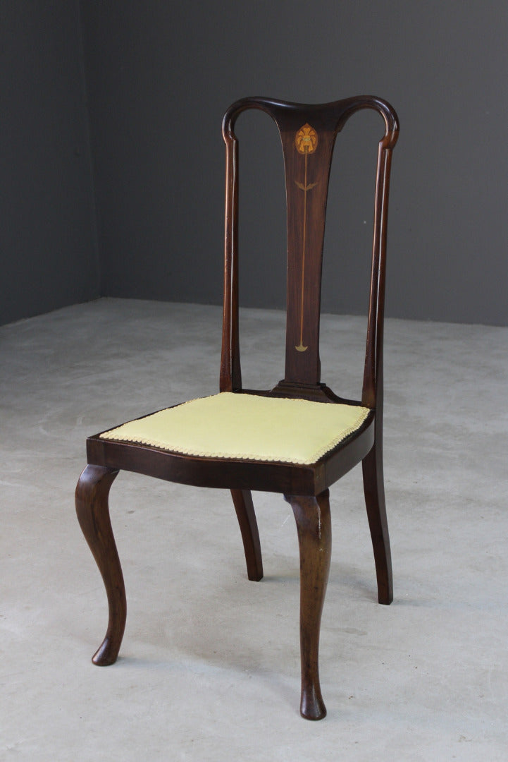 Inlaid Art Nouveau Dining Chair - Kernow Furniture