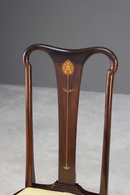 Inlaid Art Nouveau Dining Chair - Kernow Furniture